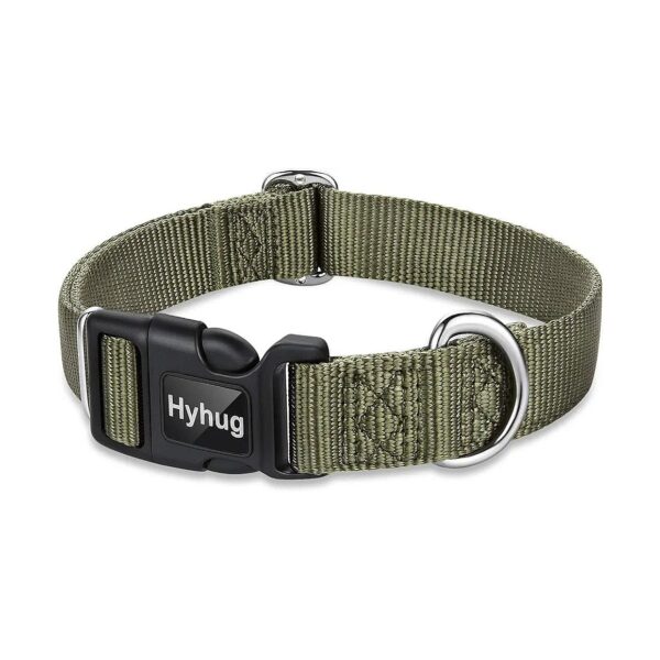 Heavy Duty Nylon Dog Collar for Daily Use with Buckle and Nylon Weaving