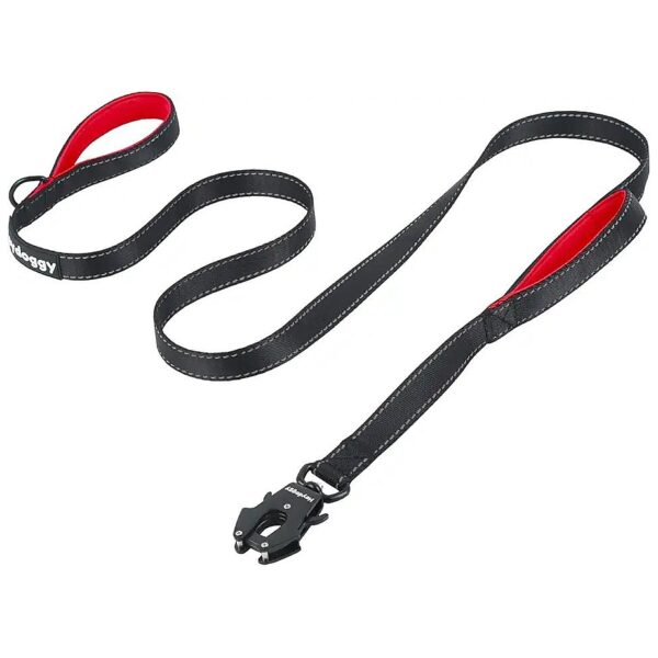 Heavy Duty Nylon Dog Leash with Auto Lock Frog Clip and Soft Padded Handles