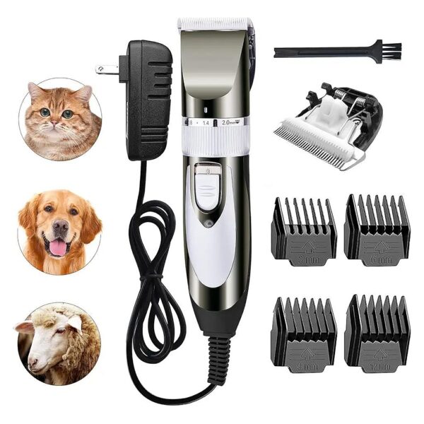 Heavy Duty Pet Grooming Clippers for Thick Coat and Curly Hair with Detachable Blades