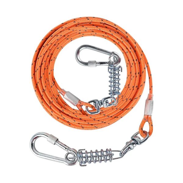 Heavy Duty Reflective Dog Tie Out Cable for Large Dogs Up to 150LBS - 30FT Orange