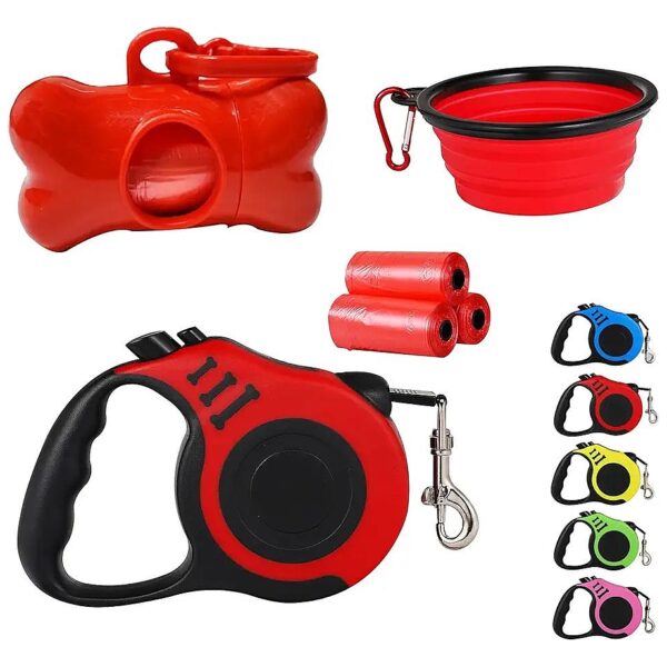 Heavy Duty Retractable Dog Leash for Small Dogs Cats Up to 26 lbs 360deg Tangle-Free