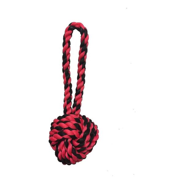 Heavy Duty Rope Dog Toy with Natural Colors and Tug for Tough Pet Play