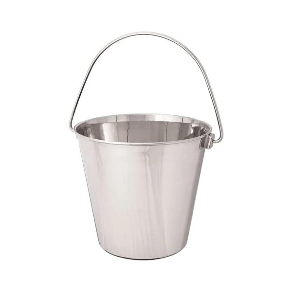 Heavy Duty Stainless Steel Pails for Kennels and Farms