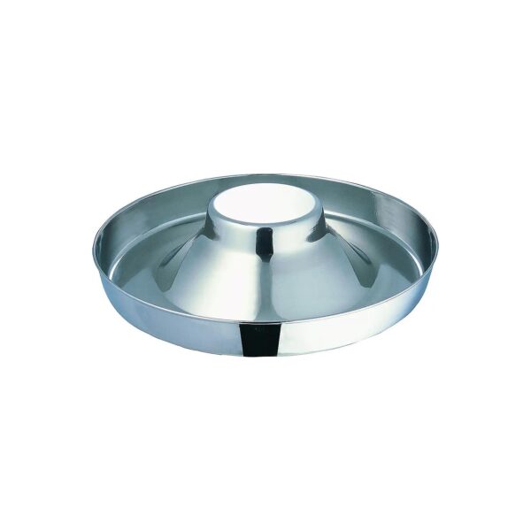 Heavy Duty Stainless Steel Puppy Saucer Feeds Multiple Puppies at Once