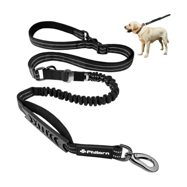 Heavy Duty Tactical Dog Leash with Adjustable Length for Large Dogs That Pull