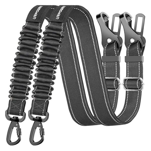 Heavy Duty and Durable Dog Car Seatbelt with Adjustable Strap and Reflective Threads