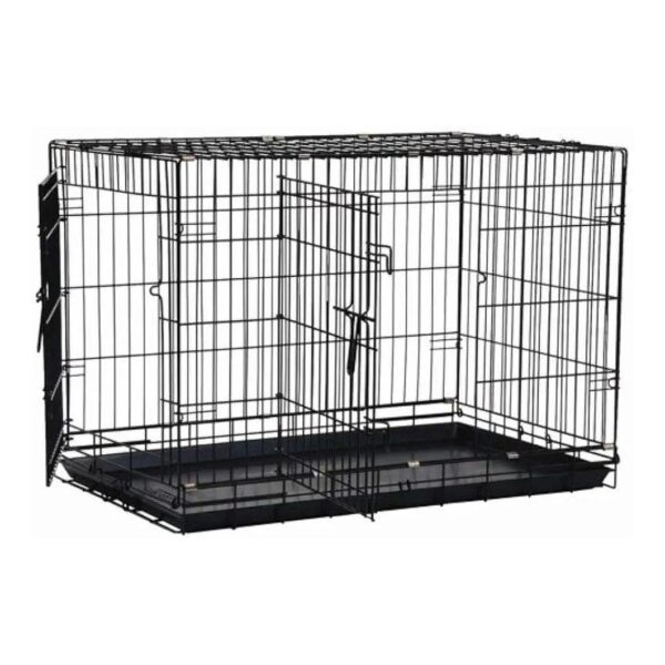 Heavy-Duty 5-Point Locking Wire Dog Crate for Secure and Safe Pet Containment