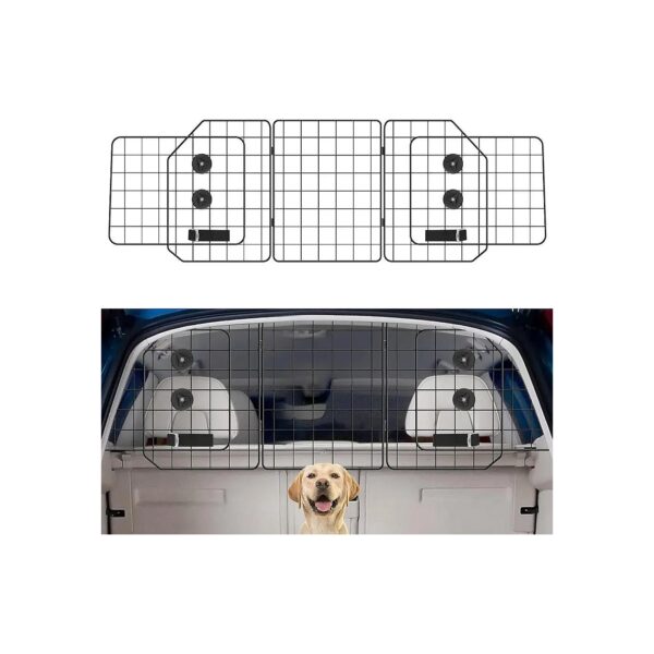 Heavy-Duty Car Dog Barrier for SUVs with Adjustable Pet Divider Gate