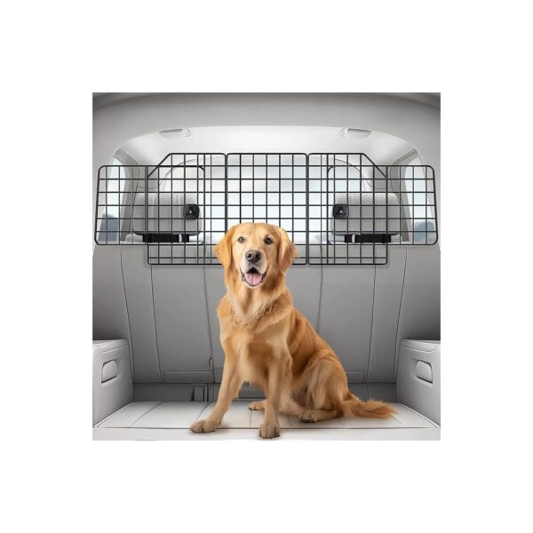 Heavy-Duty Dog Car Barrier for SUVs and Vans with Adjustable Straps