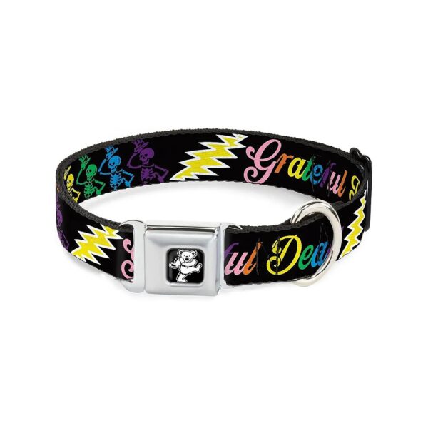 Heavy-Duty Dog Seatbelt Collar with Buckle Closure and Multicolor Design for Large Dogs