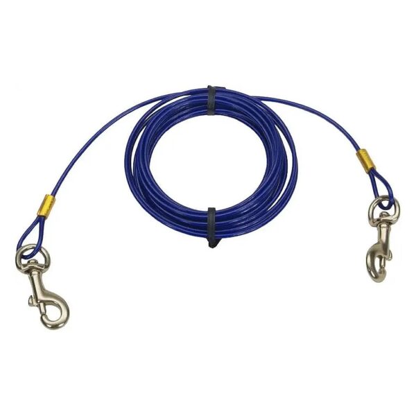 Heavy-Duty Dog Tie Out Cable for Dogs Up to 50 Pounds