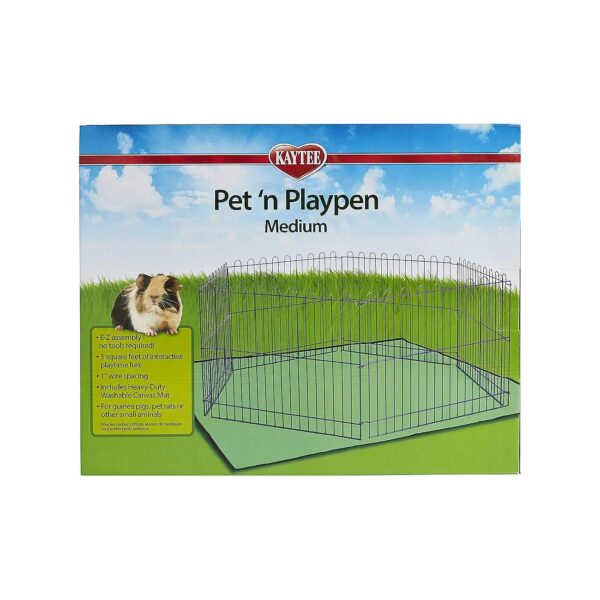 Heavy-Duty Pet Playpen with Secure Wire Panels and Adjustable Size