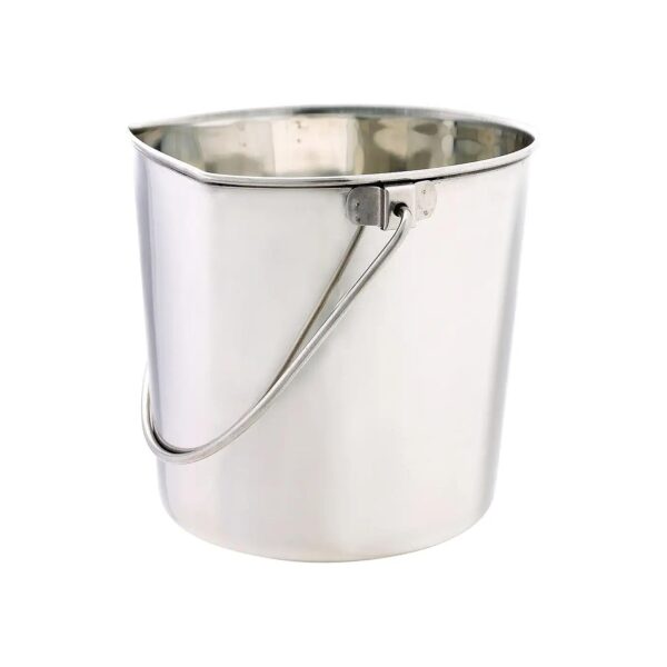 Heavy-duty Stainless Steel Pails for Kennels and Crates