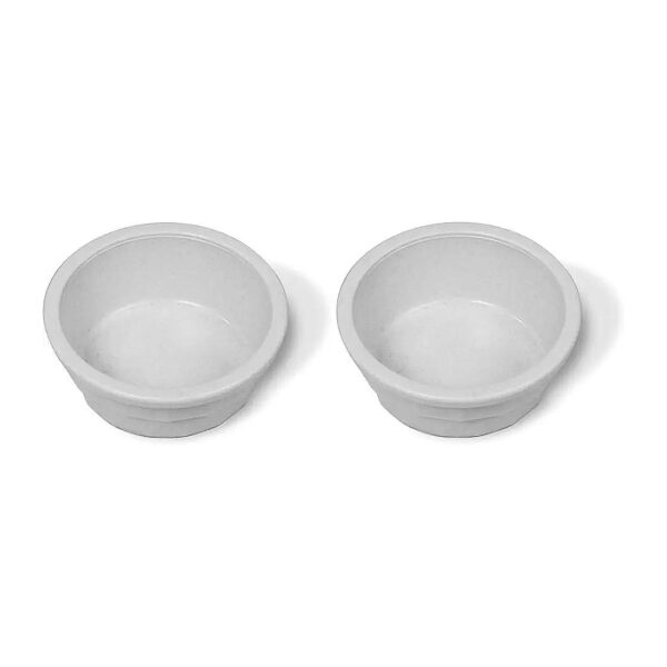 Heavyweight Plastic Crock Dish for Cats and Small Dogs - 20-Ounce Capacity Pack of 2