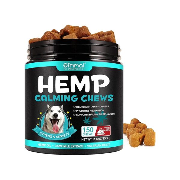 Hemp Calming Chews for Stress Relief and Anxiety Management in Dogs