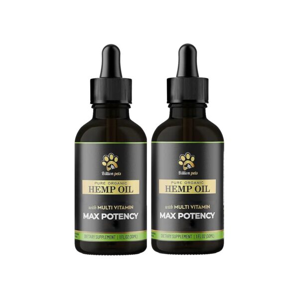 Hemp Oil for Dogs and Cats with Omega Fatty Acids for Skin Health and Hip Joint Support