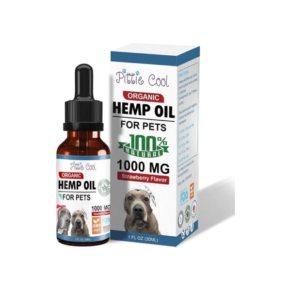 Hemp Oil for Pets with Strawberry Flavor 1000MG Cardiovascular Health