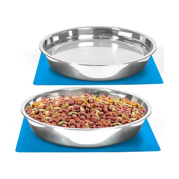 High Capacity Stainless Steel Dog Food Bowls for Large Dogs