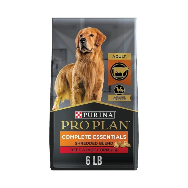 High Protein Dog Food with Probiotics for Adult Dogs, Beef and Rice Formula