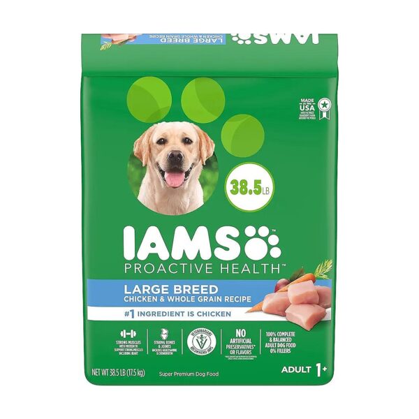 High Protein Dry Dog Food for Large Breed Dogs with Real Chicken