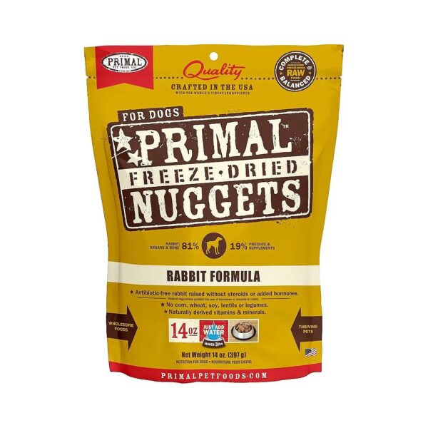 High Protein Grain Free Rabbit Freeze Dried Dog Food Nuggets for Optimal Health