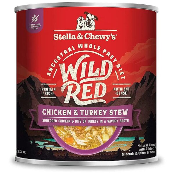 High Protein Grain-Free Dog Food Chicken and Turkey Stew Adorable Feline Companion Meal