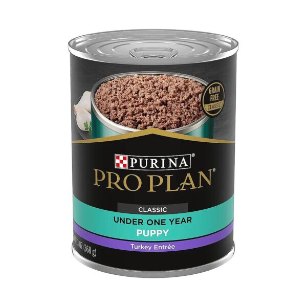 High Protein Puppy Food Classic Turkey Entree Wet Dog Food for Puppies 13 oz Cans