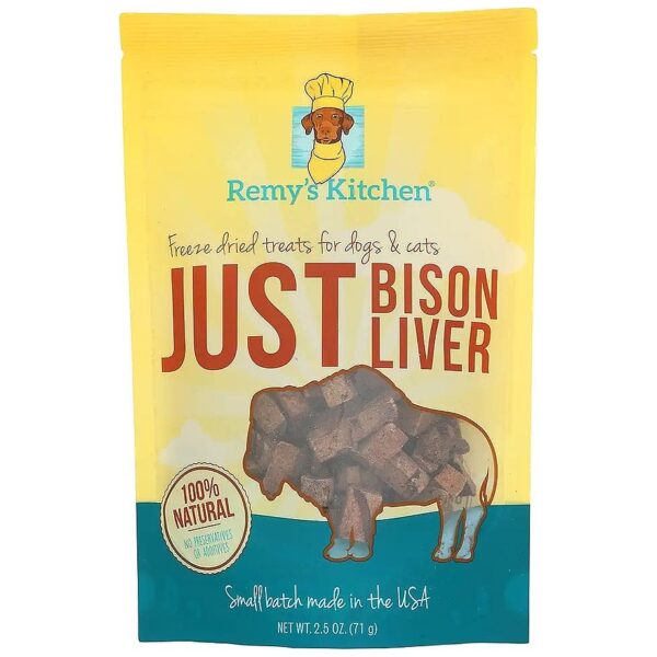 High Protein Rich Treats for Dogs and Cats Made from USA Sourced Bison Liver