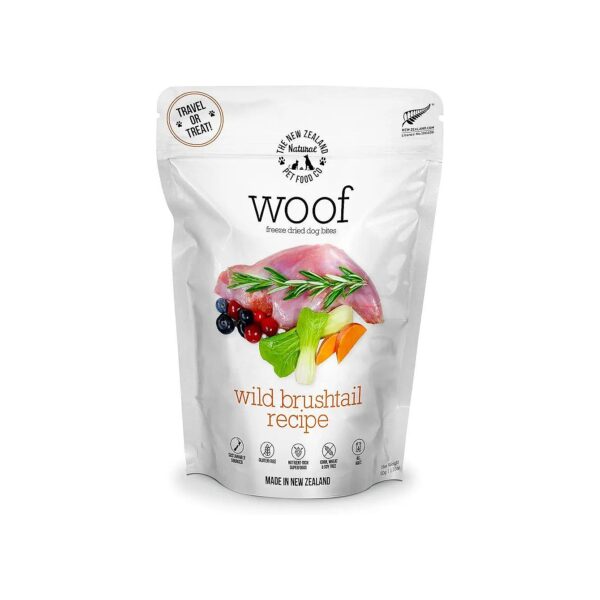 High Protein Wild Brushtail Freeze Dried Dog Food for Adult Canines and Puppies