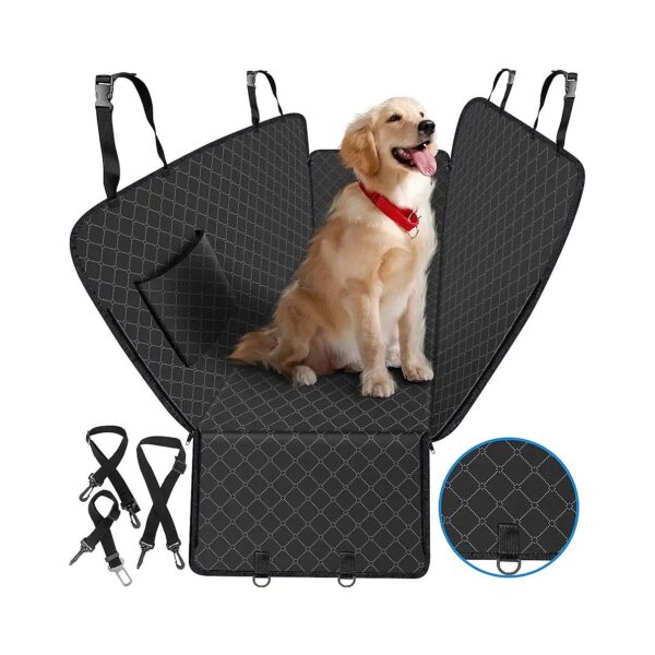 High Quality Dog Seat Cover with Storage Pocket for SUVs and Trucks