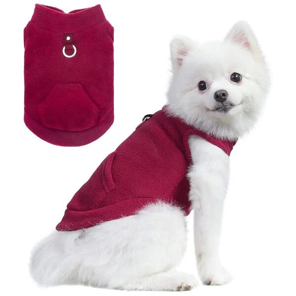 High Quality Warm Polar Fleece Dog Vest Pet Clothing Small Medium Large Dogs Red S NBC 12