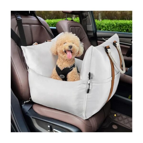 High-Capacity Dog Car Seat for Small to Medium Dogs with Maximum 25lbs