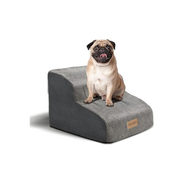 High-Density Foam Dog Stairs for Small to Medium-Sized Pets with Washable Cover