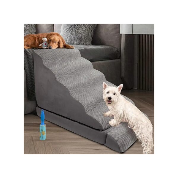 High-Density Foam Pet Stairs for Small Dogs and Senior Pets on High Beds