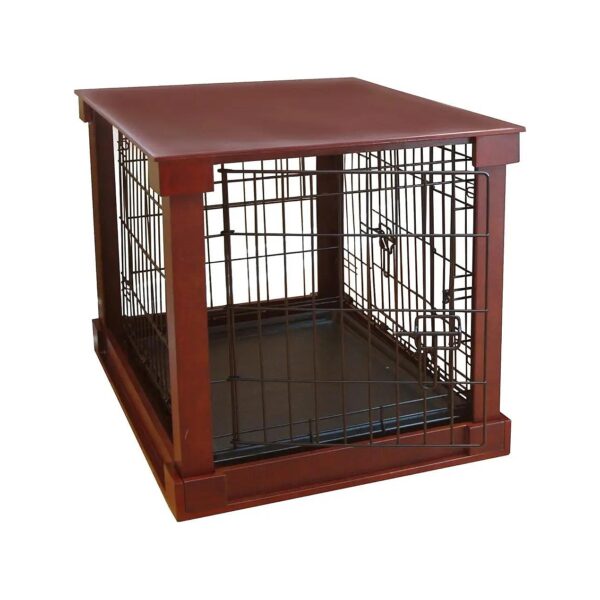 High-End Dog Crate with Crate Cover, Medium Size, 7-Gauge Wire, Powder Coated Steel Frame