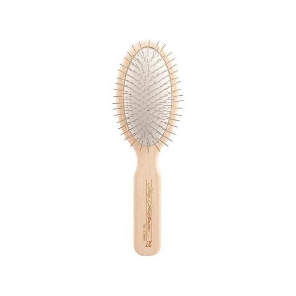 High-Performance Dog Brush for Fragile and Delicate Coats, 27 mm Oval Pin Brush