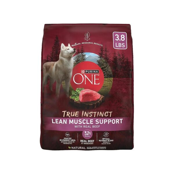 High-Protein Adult Dog Food with Real Beef and 32% Protein for Lean Muscle Support