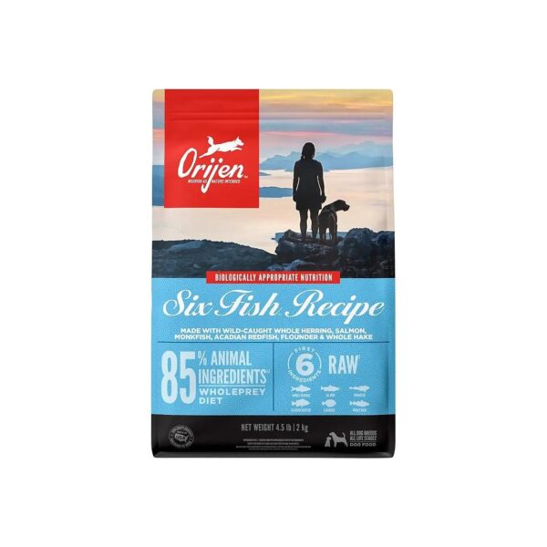 High-Protein Dry Dog Food with Six Types of Fresh Fish and Organs