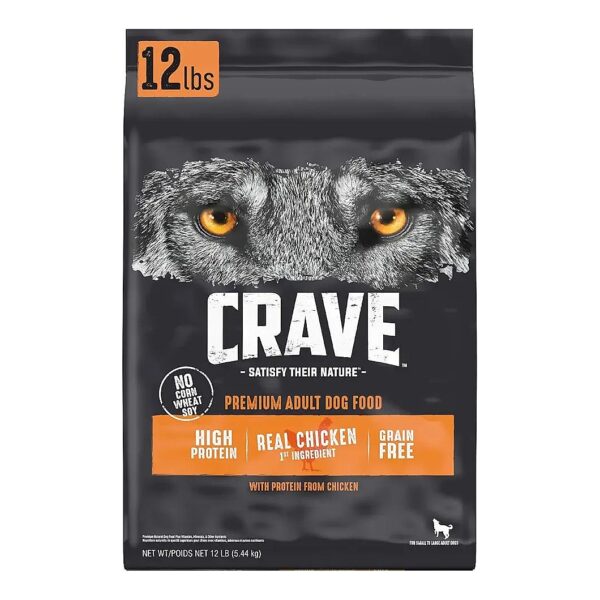 High-Protein Grain-Free Adult Dog Food with Real Chicken for Strong Lean Bodies