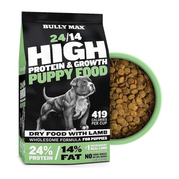 High-Protein Lamb and Rice Dry Dog Food for Small and Large Breed Puppies