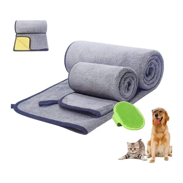 High-Quality 600 GSM Microfiber Dog Bath Towel for Efficient Drying and Comfort