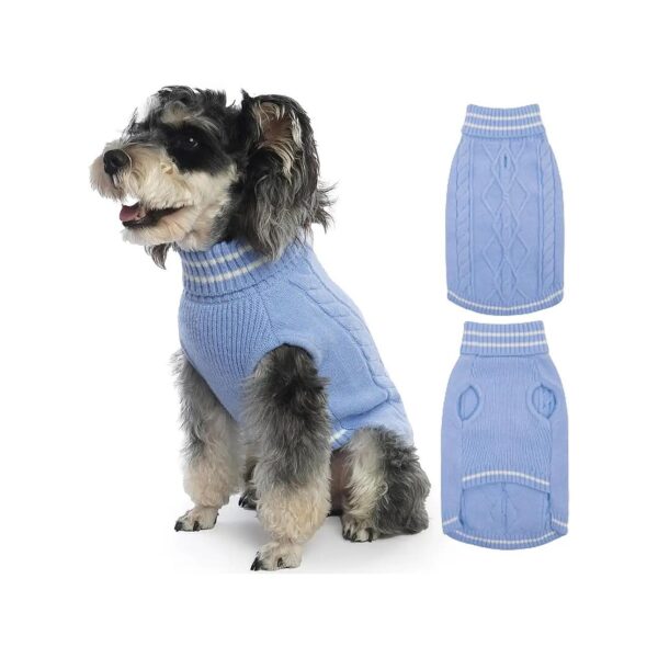 High-Quality Acrylic Knit Dog Turtleneck Sweater for Fall and Winter Outfit