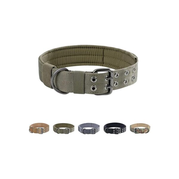 High-Quality Adjustable Nylon Dog Collar with Metal Buckle and D-Ring for Working Dogs