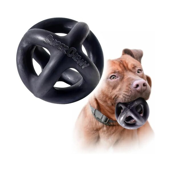 High-Quality All-Natural Rubber Cage Ball for Dogs - Safe and Non-Toxic