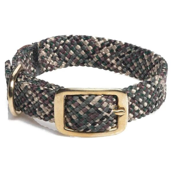 High-Quality Camouflage Adjustable Dog Collar with Brass Hardware Made in the USA