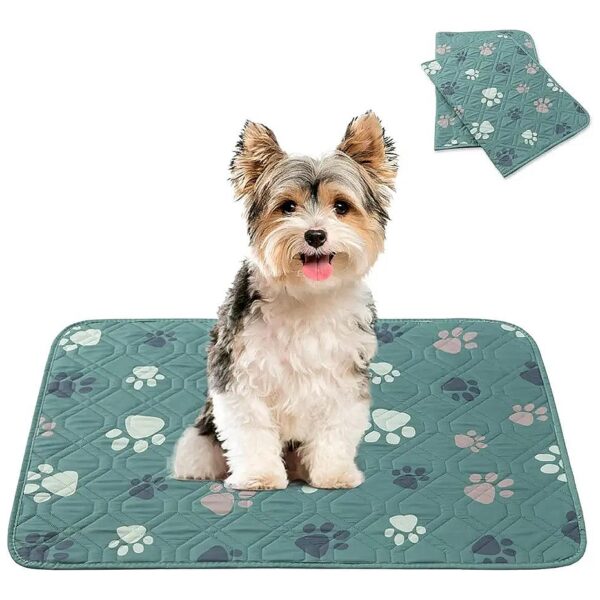 High-Quality Dark Green Non-Slip Reusable Washable Dog Training Pads for Small Dogs