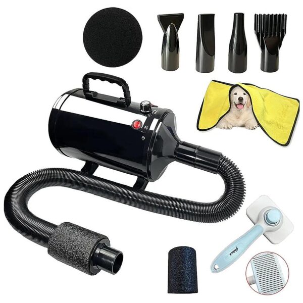 High-Quality Dog Hair Dryer with Four Nozzles and Durable Construction