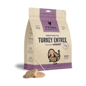 High-Quality Freeze-Dried Raw Turkey Dog Food for Food Allergies, 14 oz