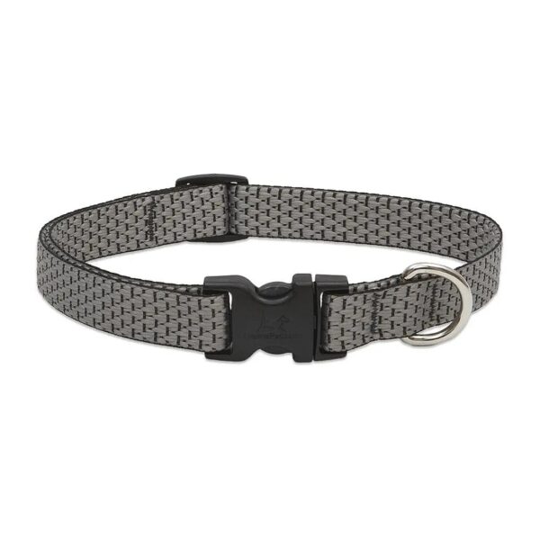 High-Quality Grey Adjustable Collar for Small Dogs with Soft, Plush Weave