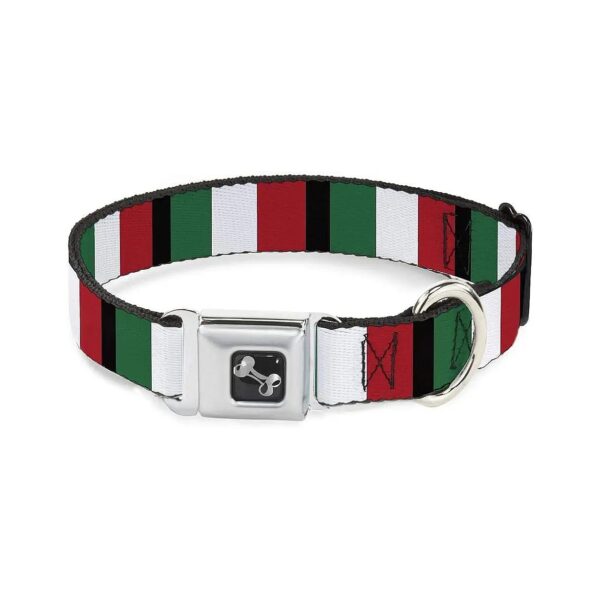 High-Quality Italy Flag Seatbelt Buckle Dog Collar for Small Dogs